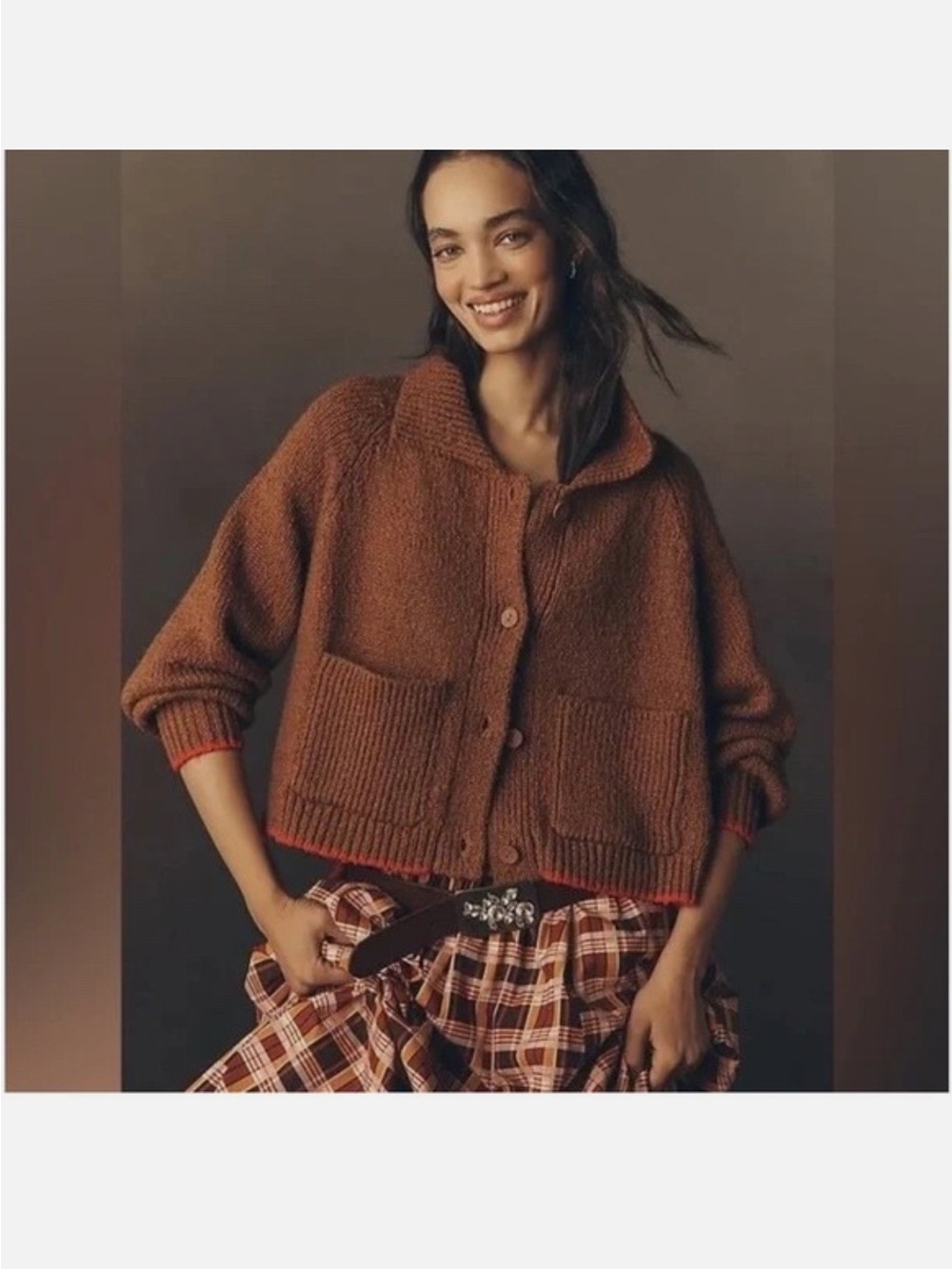 NWT Anthropologie Pilcro Jesse Dachshund Dog Icon Cardigan Sweater Size Small - Picture 3 of 5